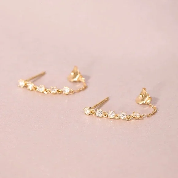 Catbird Gold Comet Diamond Earring (Single) - Picture 2 of 6